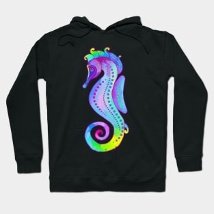 Watercolor Seahorse Art Hoodie